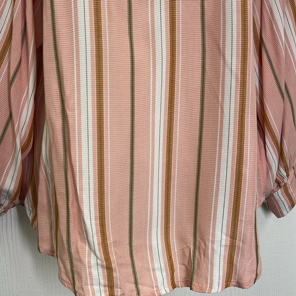 Anthropologie - Maeve Brenda Colorful Stripe VNeck Flowy Boho Blouse Size Small - Picture 7 of 12